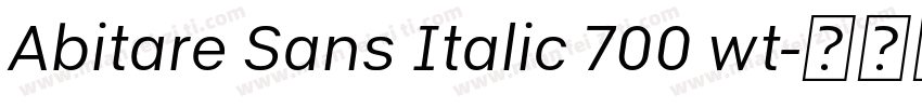 Abitare Sans Italic 700 wt字体转换